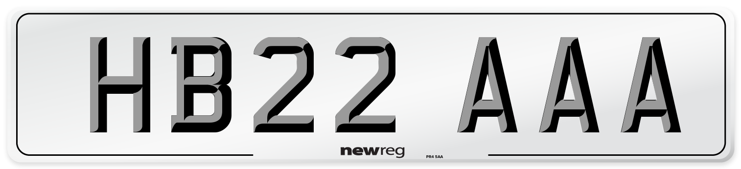 HB22 AAA Number Plate from New Reg